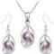 100% Natural Freshwater Pearl Jewelry Sets For Women Fashion 925 Sterling Silver Earrings&Pendant Wedding Jewelry