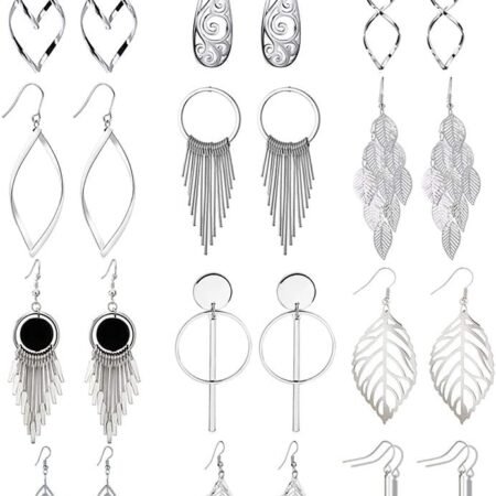 12 Pairs Drop Dangle Earrings boho Fashion Jewelry Vintage Statement Boho Bohemian Earrings Set for Women