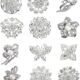 12pcs lot silver plated crystal rhinestone wedding brooches pins