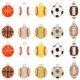 20PCS Sports Charms Enamel Basketball Baseball Pendant Charms for Jewelry Making Rhinestone Ball Game Softball Charms for Necklace Bracelet Earrings DIY Crafts