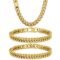 3PCS Cuban Link Bracelet Necklace, Gold Sturdy 316L Stainless Steel Cuban Link Chain for Men Jewelry Set 8mm, 7/8/9 Inches