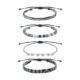 4pc Surfer Anklets for Men Waterproof String Rope Anklets Boho Clay Adjustable Beads Ankle Bracelets Cute Cloth Stainless Steel Anklet Set Beach Summer Jewelry for Women (4pcs...