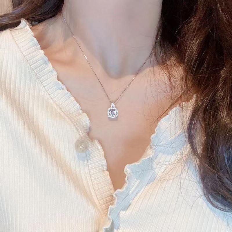 4pcs Cubic Zirconia Wedding Jewelry Sets for Bride Bridesmaid Cubic Zirconia Pendant Necklace Earrings Link Tennis Bracelet Open Ring Set for Women Birthday/Valentine's...