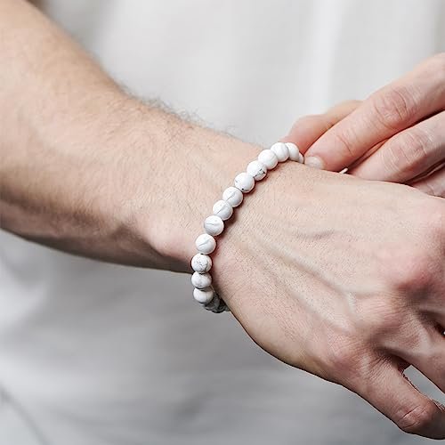 4Pcs Men Bracelet Set Tigers Eye Bracelet Lava Rock Bracelets Moonstone Bracelet Blue Beaded Bracelet Obsidian Bracelet Men/Women Can Wear Summer Bracelets Charm Bracelets for...