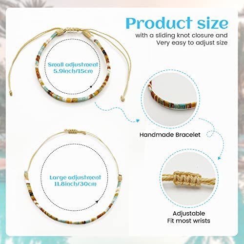 5 Pcs Surfer Beach Bracelet Men Women, Bracelets For Men, Handmade Boho Ankle Bracelet Summer Hippie Jewelry Beachy Braided Bracelets Adjustable,Unisex Rope String Anklet...