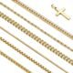 7 Pcs Mens Stainless Steel 18K Gold Plated Chain Necklace Jewelry Set for Men, 6 Chains and 1 Cross Pendant