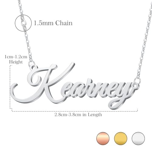 925 Sterling Silver Custom Name Necklace Personalized Name Plate Necklaces Customized Pendant Jewelry Gifts For Women