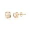 Barzel 18K Gold Plated Caged Pearl Stud Earrings, 4MM - Made In Brazil