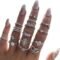 BELICEY 9-15PCS Knuckle Stacking Rings Set for Women Crystal Rhinestone Finger Statement Ring Sets Vintage Joint Knot Mid Rings for Teen Girls Stackable Rings Jewelry Accessories