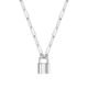 BOUTIQUELOVIN 14K Gold Plated Lock Necklace for Women Paperclip Link Chain Padlock Necklace Non-Tarnish