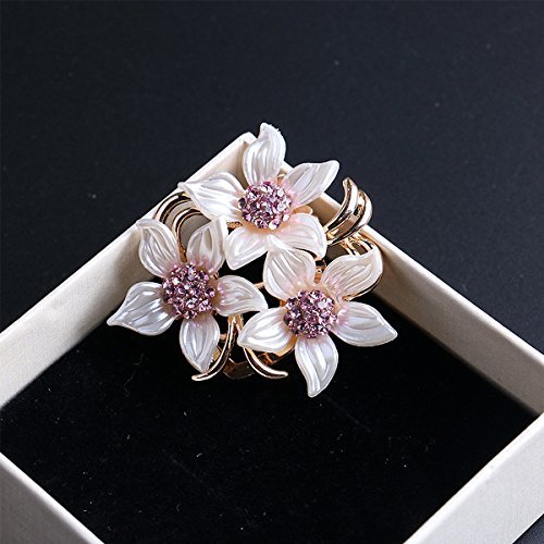 Brooch Pin for Women Stylish Flowers Brooch with Created Crystal 17.6g | Brooches and Pins for Women | Flower Brooch | Flower Pins | Brooch for Women | Brooch Pins | Elegant Pins