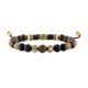 Bulova Men's Jewelry Classic Semi-Precious Beaded Bolo Bracelet, Stainless Steel, Matte Black Onyx, Sliding Clasp, 8MM Beads