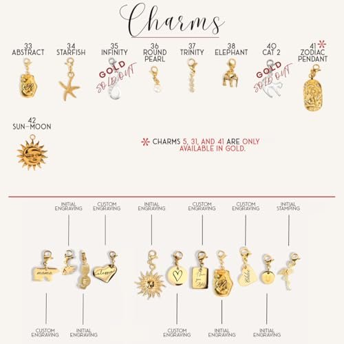 Charm Bracelet Personalized Charm for Women Design your Own Jewelry Unique Gift for her Mothers Day Gift - P-CHARM-MIX-BR