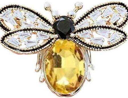 Colorful Rhinestone Crystal Bee Brooch Pin Vintage Bee Pearl Lapel Pin for Women Girls Retro Rhinestone Insect Pin Jewelry Gift