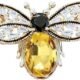 Colorful Rhinestone Crystal Bee Brooch Pin Vintage Bee Pearl Lapel Pin for Women Girls Retro Rhinestone Insect Pin Jewelry Gift