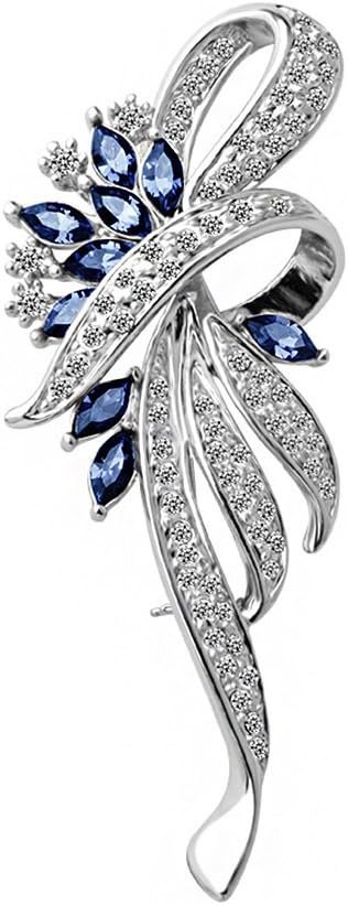 Created Crystal Brooch Fancy Vintage Style Flower Brooch Pin for Women, girls, ladies with Blue/Purple Created Crystal | Vintage Fashion | Brooches and Pins for Women | Ladies...