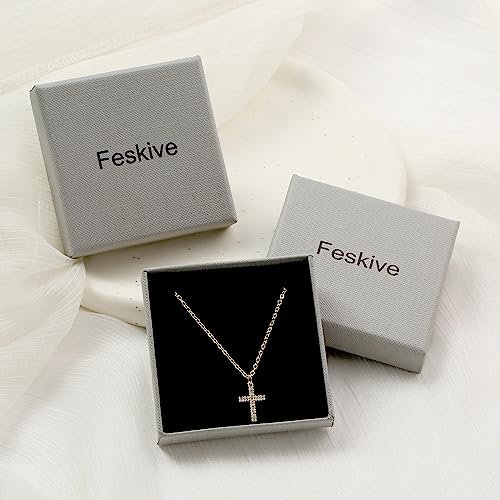 CZ Diamond Necklace for Women Dainty Square Cubic Zirconia Splints Solitaire Pendant Necklace for women 14kGold/Silver Plated Different Width Square CZ Pendant Necklaces...