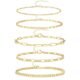 Dainty Gold Chain Bracelets Set for Women 14K Real Gold Plated Link Chain Bracelets for Women Trendy Gold Stackable Cuff Bracelets for Jewelry Gifts Women Adjustable 7"+2"