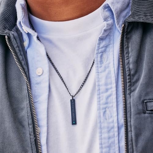 EVE'S ADDICTION Personalized Roman Numeral Men's Birthstone Necklace - Men's Birthstone Necklace - Men's Jewelry - Graduation Gift for Him - Gift for Dad - Father's Day Gift