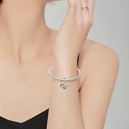 Family Love Mother Daughter Grandma Charm 925 Sterling Silver fits Bracelets Necklace Pendant Bead Charms Jewelry Gift for Women Family Friends
