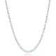 FANCIME Sterling Silver Opal Tennis Necklace October Birthstone Necklace with 4mm Cubic Zirconia 6 * 8mm Oval Opal Gemstone Luxury Fine Jewelry for Women 18"