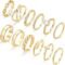 FAXHION 12 PCS Dainty 14K Gold Rings for Women, Eternity Open Chunky Twist Simulated Diamond Criss Cross Designs, Non Tarnish Gold Plated Stacking Thumb Ring, Perfect for...