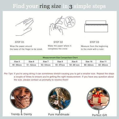 FAXHION Gold Rings for Women Non Tarnish, 14k Gold Plated Dainty Stacking Cubic Zirconia Thumb Rings, Gold Knuckle Women Rings Set Jewelry Size 5-10
