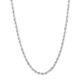 Fiusem 3mm Rope Chain Necklace for Men, Silver Tone Mens Chain Necklace, Stainless Steel Necklace Chain for Men Women