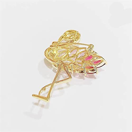 Flamingos Wild Animal Brooch Lapel Pin Women's Rhinestone Crystal Graceful Enamel Bird Brooch Brooch Pin for Women Girls Fashion Dress Hat Bag Suit Tie Wedding Accessories...