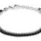 Galis Mens Bracelet - Stainless Steel Bracelet for Men, Non Tarnish Silver Plated Rope Chain Bracelet, Stylish Birthday Bracelets For Boys & Men, Silver & Black Bracelet For Men...