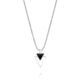 Galis Mens Necklace - Premium Stainless Steel Necklace for Men, Non Tarnish Triangle Necklace with Black Enamel Pendant, Our Necklace Chains with Pendants Are Stylish Valentines...