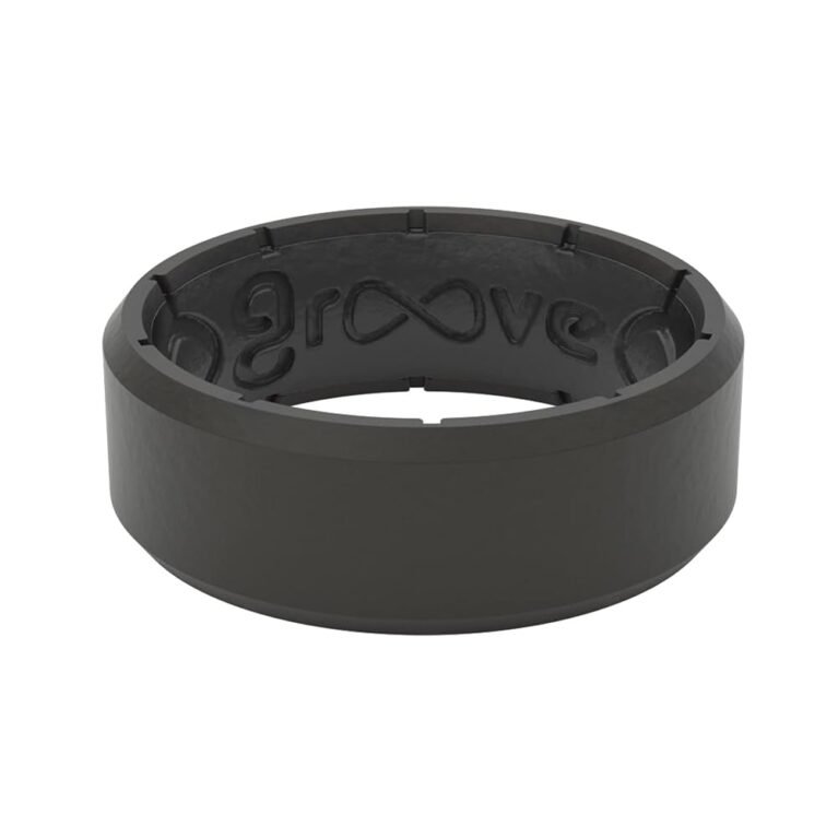 Groove Life Edge Silicone Ring - Breathable Rubber Wedding Rings for Men, Lifetime Coverage, Unique Design, Comfort Fit Ring