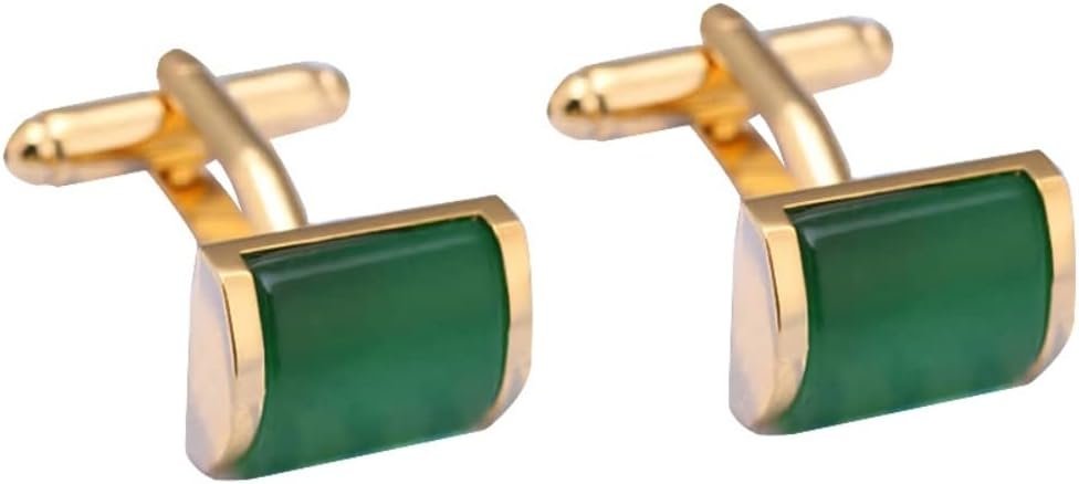 Hochwertige Smaragd Opal Manschettenknöpfe Gold grüne Manschettenknöpfe, Männer Hochzeit Manschettenknöpfe Mehrzweck