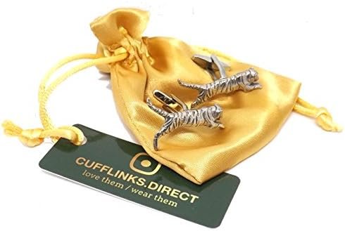 Hochzeits-Geschenk-Manschettenknöpfe der silbernen Zinn-3D Tiger-Männer