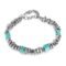 Italian Handmade Stainless Steel Men's Bracelet with Natural Gemstones,Mens Bracelets Birthday Annivesary Gifts,Casual Men's Bracelets