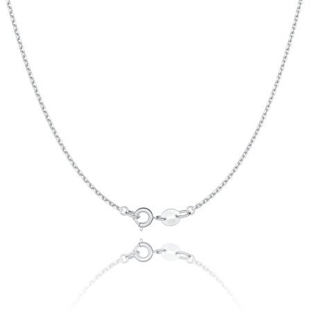 Jewlpire 925 Sterling Silver Chain Necklace Chain for Women 1.1mm Cable Chain Necklace Upgraded Spring-Ring Clasp - Thin & Sturdy - Italian Quality 16/18/20/22/24 Inch