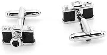 Jonwo Jahrgang Kamera Manschettenknöpfe für Herren In Geschenkbox Fotograf Men Cufflinks Hochzeit Tanzparty Hemd Ferien Jubiläum Kleid