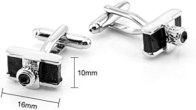 Jonwo Jahrgang Kamera Manschettenknöpfe für Herren In Geschenkbox Fotograf Men Cufflinks Hochzeit Tanzparty Hemd Ferien Jubiläum Kleid