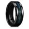 King Will Tungsten Carbide Wedding Band for Men - 8mm Black High Polished Inlay Blue Green/Blue Opal/Red Sand for Everyday Wear Comfort Fit Galaxy Collection