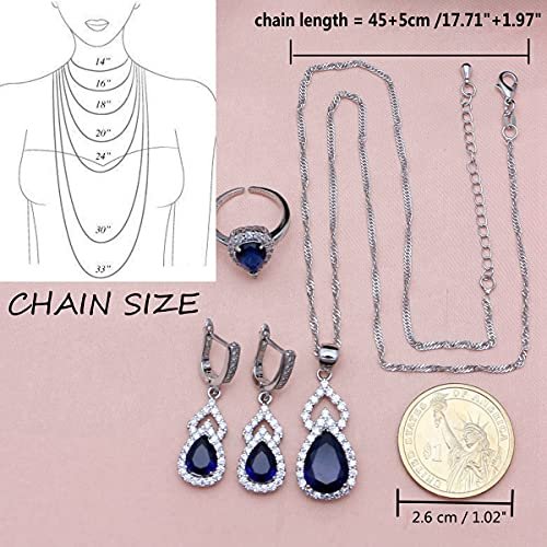 LMXXVJ Women Jewelry Set Platinum Plated Necklace Open Ring Earrings Bracelet Set,Birthday/Anniversary Mother’s Day Jewelry Gifts for Mom/Wife/Sister/Best Friend