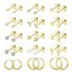 LOLIAS Small Hypoallergenic Flat Back Stud Earrings for Women Men 14K Gold Plated Surgical Stainless Steel Earring Sets Tiny Screw Back Cartilage Earring