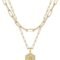 M MOOHAM Dainty Gold Necklace for Women - 14K Solid Gold Over Layering Necklaces for Women Cute Hexagon Letter Initial Necklaces for Women Gold Layered Necklaces for Women...