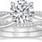 Mameloly 1.5ct Engagement Rings for Women Round Bridal Ring Sets Cubic Zirconia Wedding Band Twisting Infinity Pave Set Size 3-12