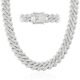 Mens Cuban Link Chain Miami Cuban Necklace 18K Gold Silver Chain Diamond Cut Chains For Men Women 14mm Iced Out Hip Hop Jewelry