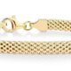 Miabella 18K Gold Over Sterling Silver Italian 5mm Mesh Link Chain Bracelet for Women, 925 Made in Italy