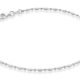 Miabella 925 Sterling Silver Diamond-Cut Oval and Round Bead Ball Chain Anklet Ankle Bracelet for Women, Made in Italy