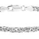 Miabella Italian 925 Sterling Silver or 18K Gold Over Silver 4mm Byzantine Link Chain Anklet Ankle Bracelet for Women, Made in Italy