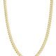 Miabella Italian Solid 18k Gold Over 925 Sterling Silver 3.5mm Diamond Cut Cuban Link Curb Chain Necklace for Women Men, Made in Italy