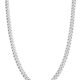 Miabella Italian Solid 925 Sterling Silver 3.5mm Diamond Cut Cuban Link Curb Chain Necklace for Women Men, Made in Italy