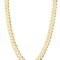 Miabella Solid 18K Gold Over Sterling Silver Italian 7mm Diamond-Cut Cuban Link Curb Chain Necklace for Men Women